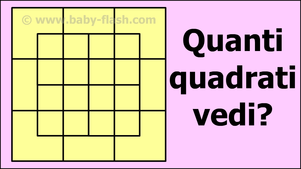 Quanti Quadrati Vedi Baby Flash