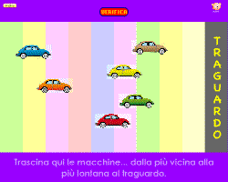 Percezioni spaziali vicino lontano in ordine