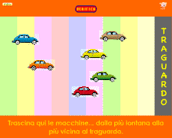 Percezioni spaziali lontano vicino in ordine