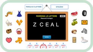 Riordina con 5 lettere