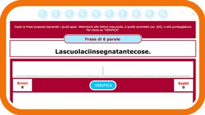 Copia la frase lasciando i giusti spazi (6 parole)