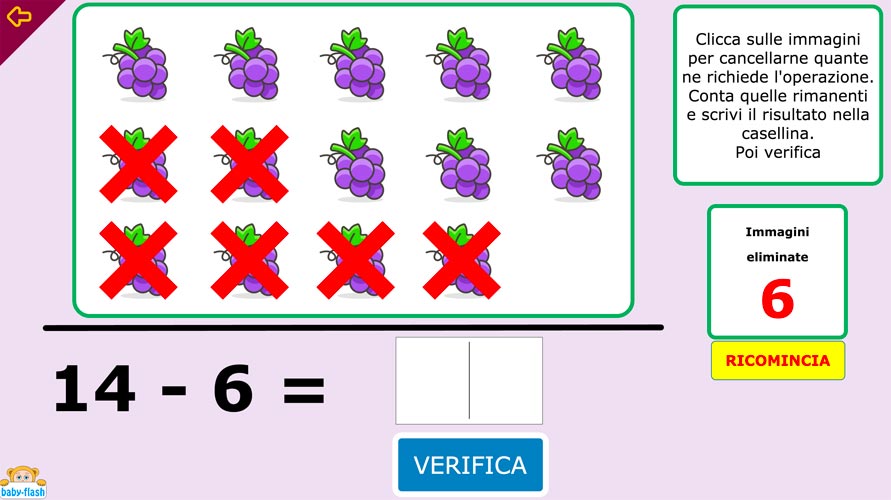 Sottrazioni Con Immagini Baby Flash