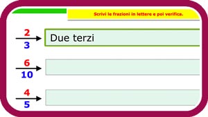 Scrivere le frazioni in lettere
