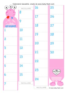 calendario tascabile giugno