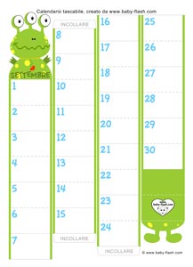 calendario tascabile settembre