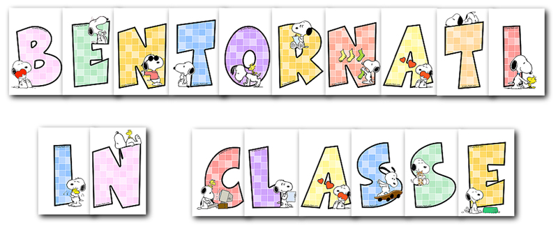 cartello bentornati snoopy COLOR