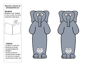 segnalibro elefante color