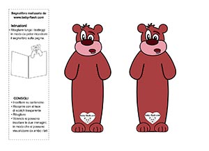 segnalibro orso color