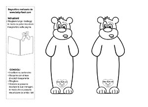 segnalibro orso BN