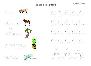 ricalca la lettera A