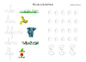 ricalca la lettera E