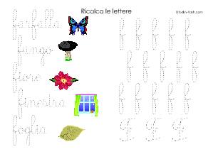 ricalca la lettera F
