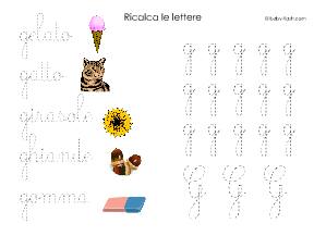 ricalca la lettera G