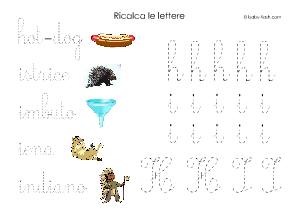 ricalca la lettera H-I