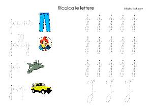ricalca la lettera J
