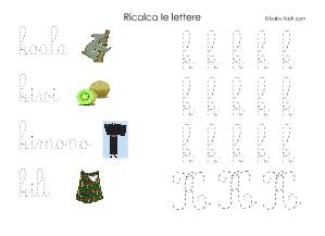ricalca la lettera K