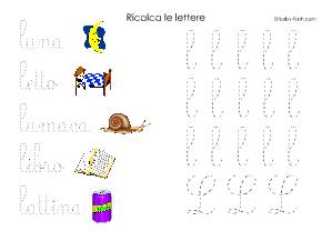 ricalca la lettera L