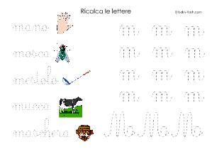 ricalca la lettera M