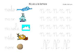 ricalca la lettera N