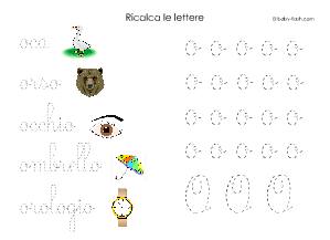 ricalca la lettera O