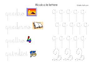 ricalca la lettera Q