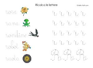 ricalca la lettera R