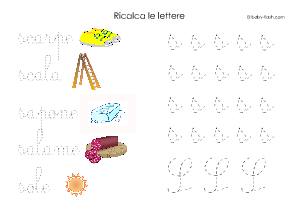 ricalca la lettera S