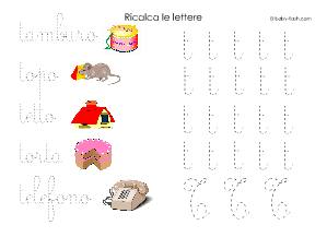 ricalca la lettera T