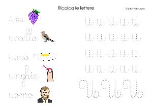 ricalca la lettera U