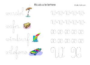 ricalca la lettera W-X