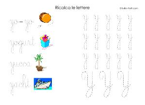 ricalca la lettera Y