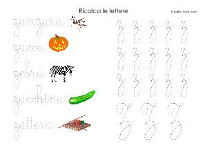 ricalca la lettera Z