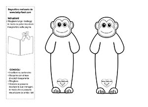 segnalibro scimmia BN