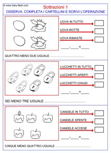 sottrazioni con immagini 1
