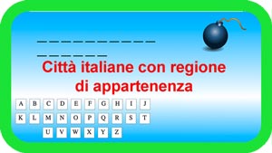 Indovina la parola: Città con regione di appartenenza