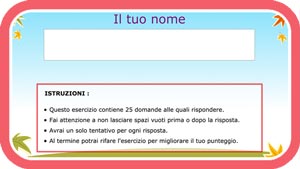 Quiz sui mesi, giorni della settimana e stagioni
