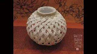 Tutorial Vaso con strisce di carta
