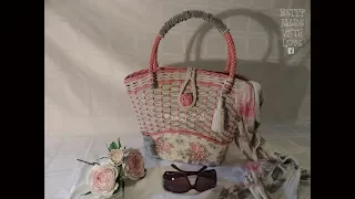 Tutorial Borsa con cannucce di carta