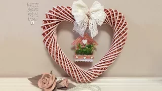 Tutorial Ghirlanda cuore con cannucce di carta