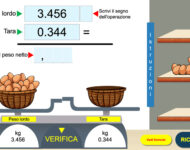 Esercizi per l’apprendimento del peso in kg/gr e grandezze come peso lordo/netto/tara